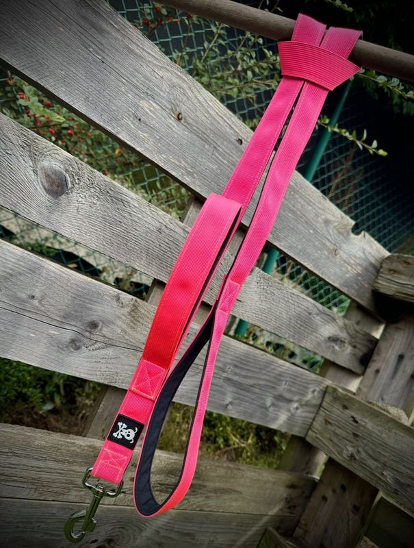 Standaardlijn met extra handvat Neon Pink!Nieuw met meedraaiende musketon!