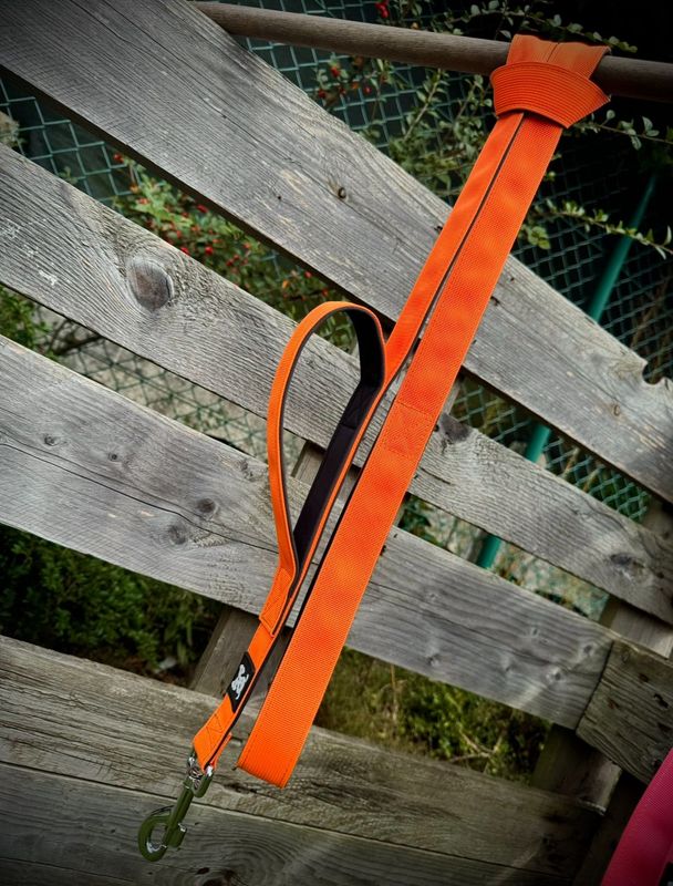 Standaardlijn met extra handvat Neon Orange!Nieuw met meedraaiende musketon!