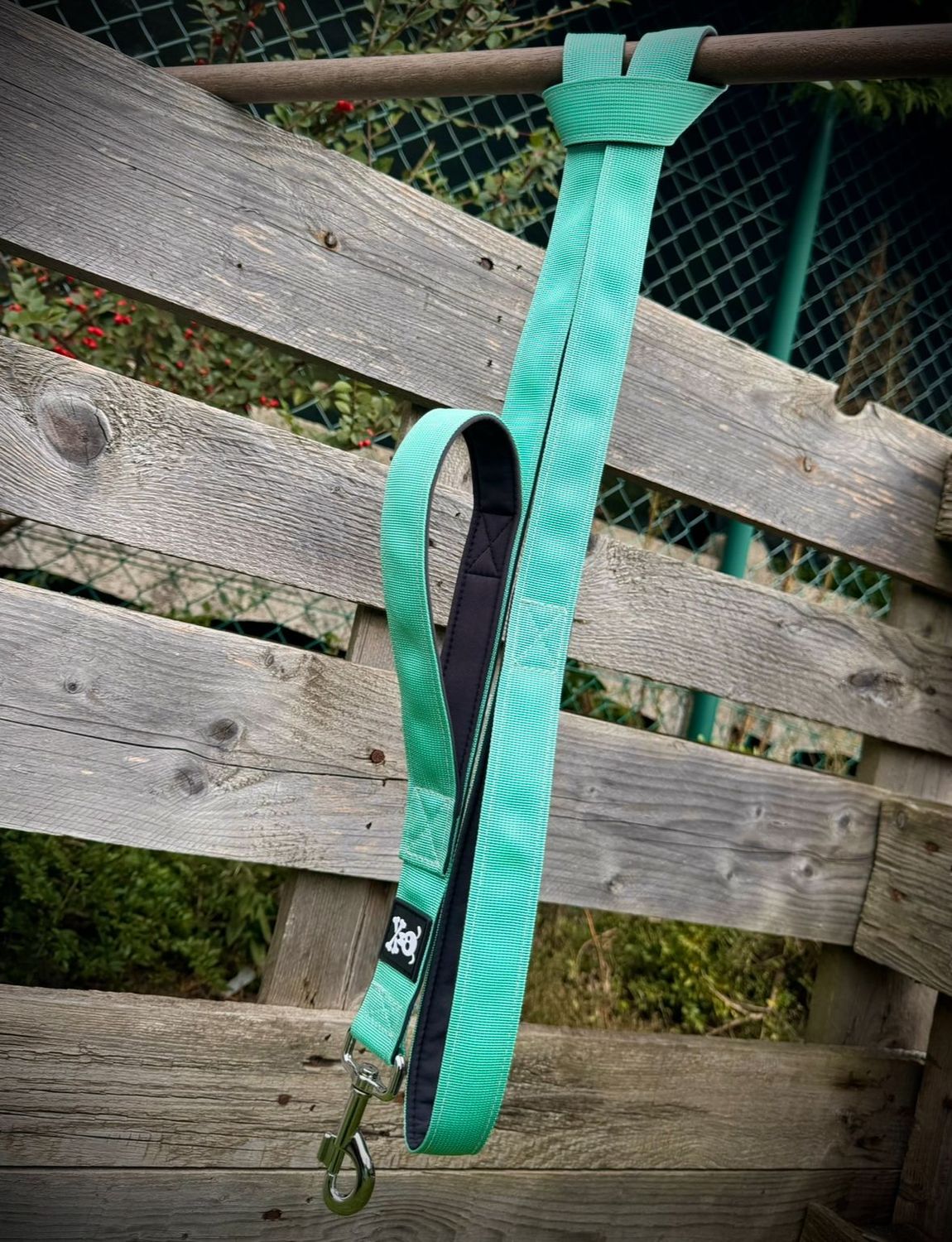 Standaardlijn met extra handvat Minty Green!Nieuw met meedraaiende musketon!