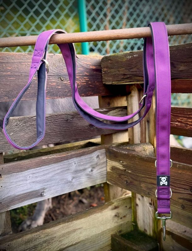 Multi-Use lijn Purple Rain !Nieuw model met meedraaiende musketons!