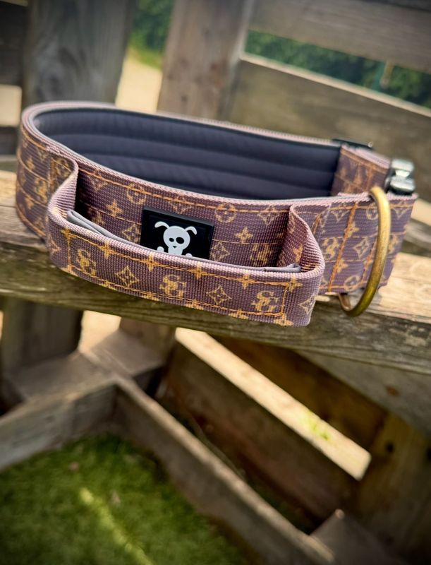 Halsband met handvat Deluxe Gold XL