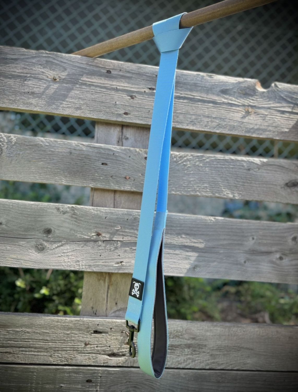 Puppylijn Baby Blue !NIEUW! Met meedraaiende musketon!