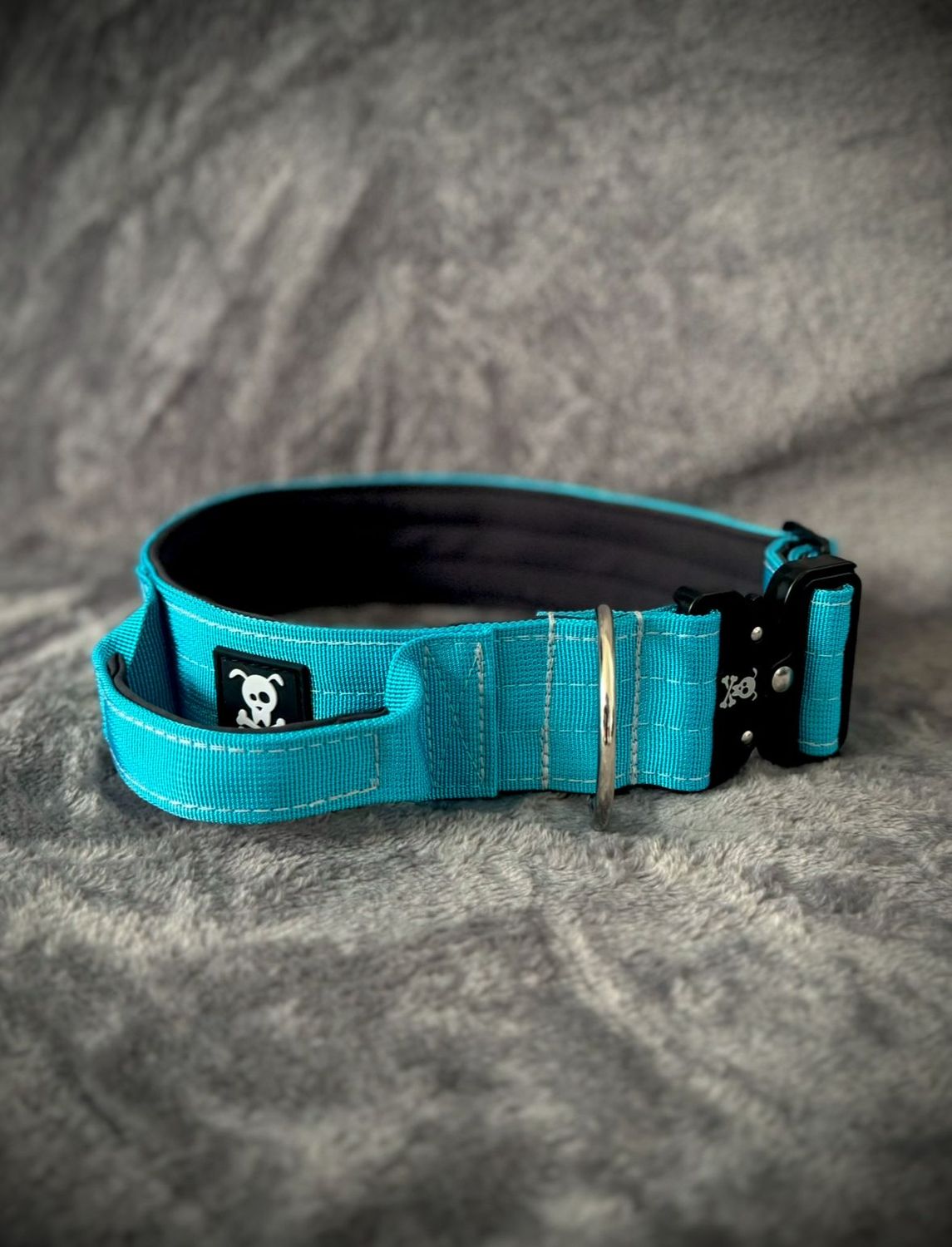Halsband met handvat Ocean Blue XXL (enkel op bestelling)