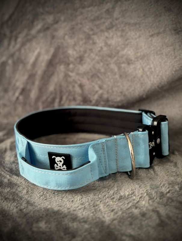 Halsband met handvat Baby Blue L