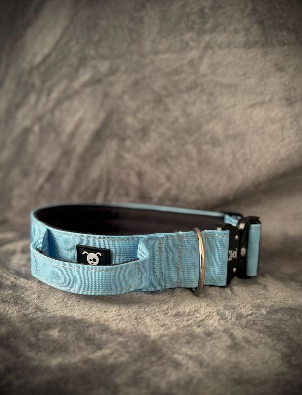 Halsband met handvat Baby Blue XL