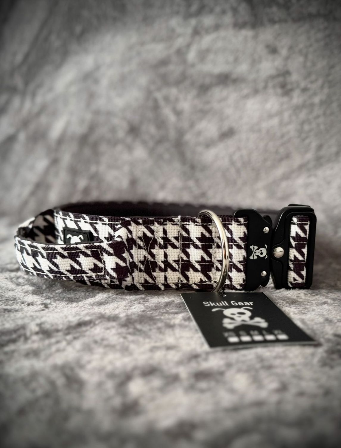 Halsband met handvat Pied de Poule XXL (enkel op bestelling)