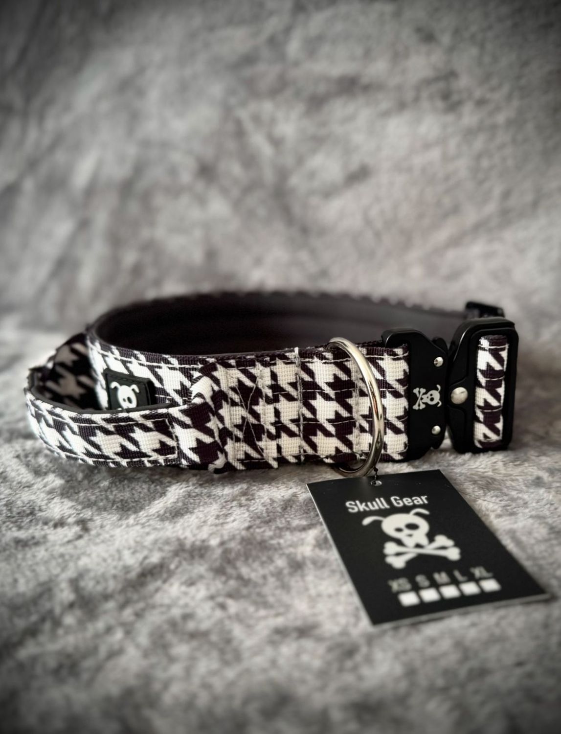 Halsband met handvat Pied de Poule XL