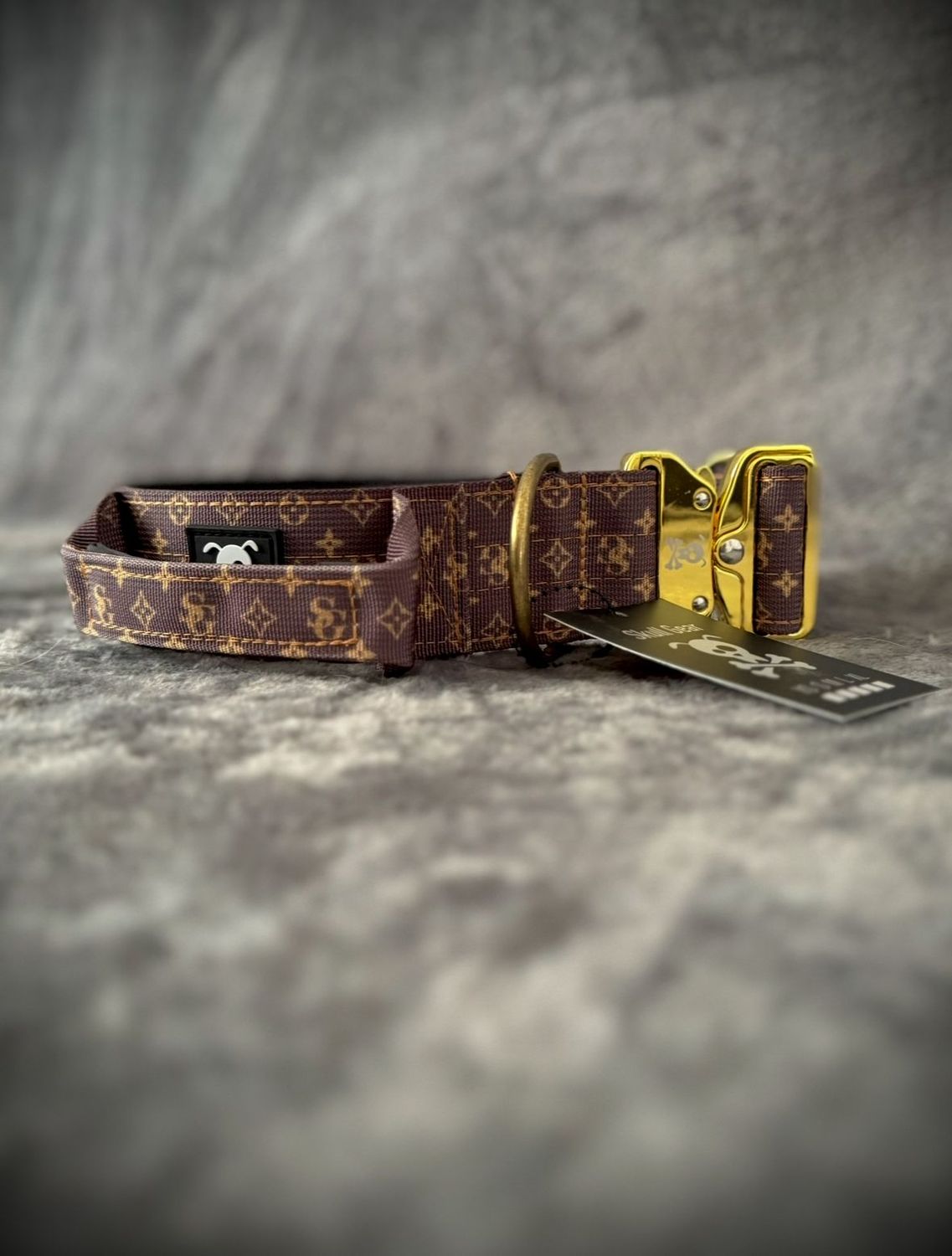 Halsband met handvat Deluxe Gold L