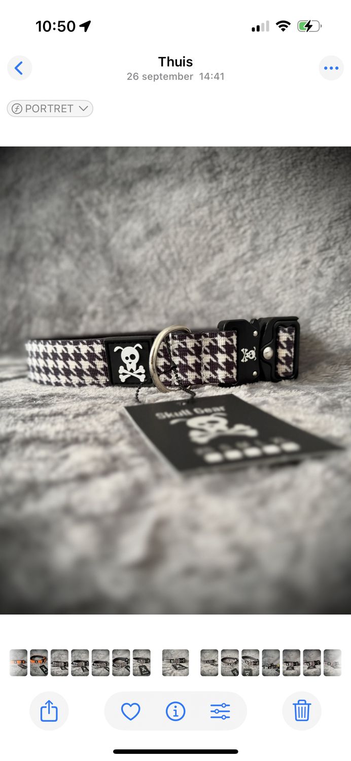 Halsband Pied de Poule maat M