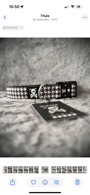 Halsband Pied de Poule maat M