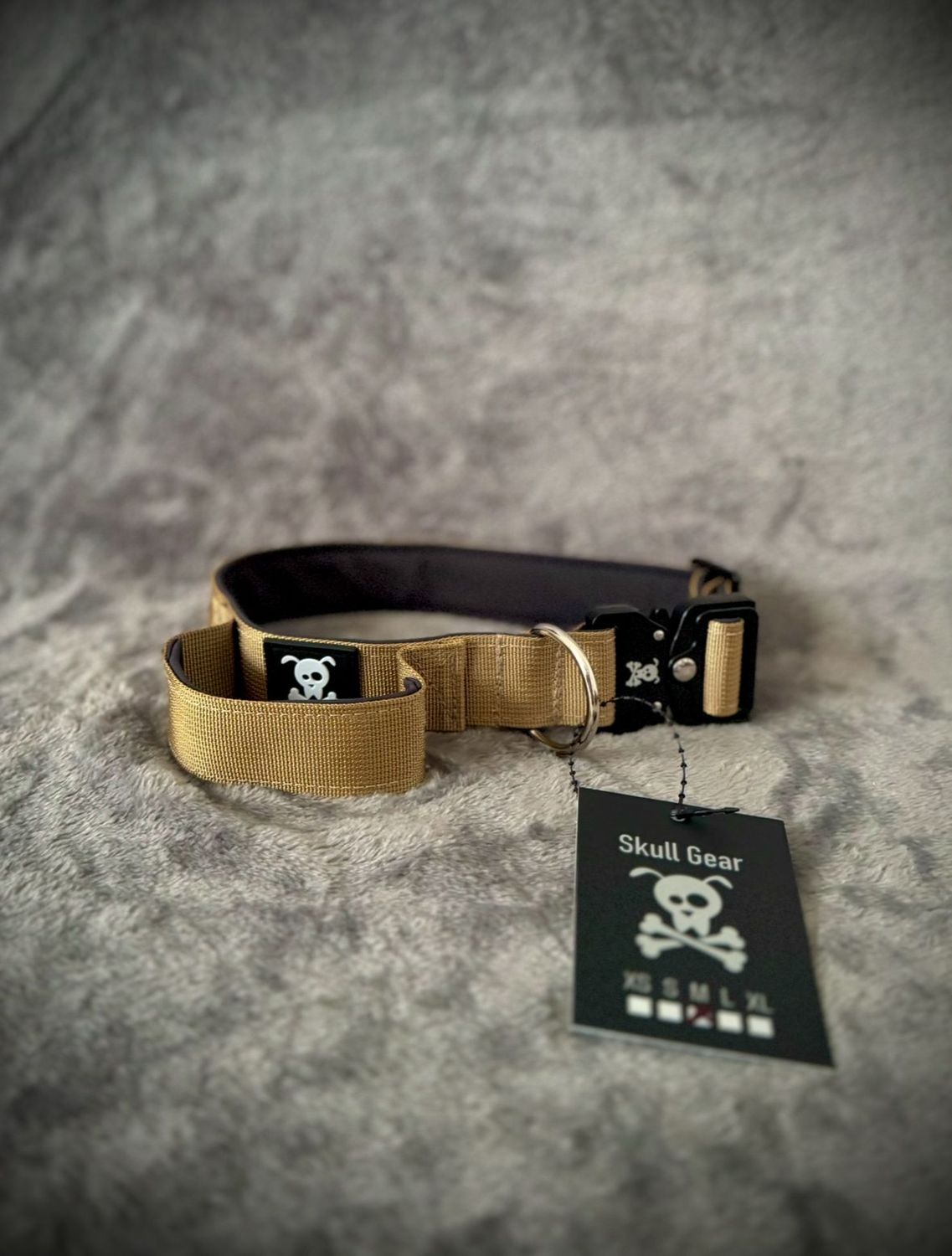 Halsband met handvat Olive Gold M