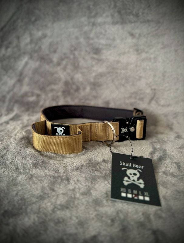 Halsband met handvat Olive Gold M