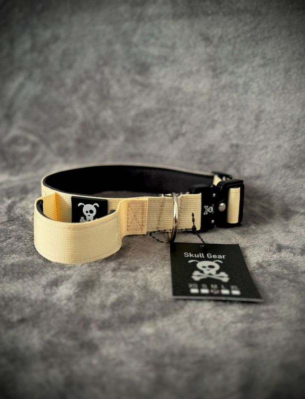 Halsband met handvat Desert Sand M