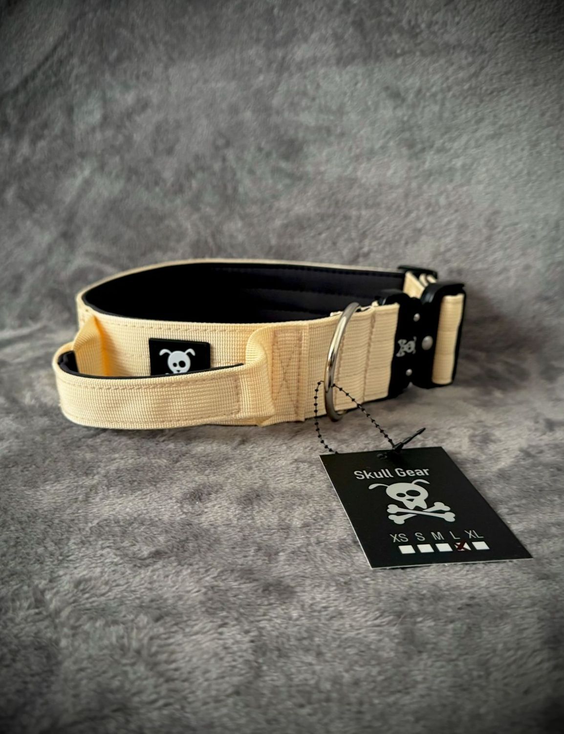 Halsband met handvat Desert Sand L