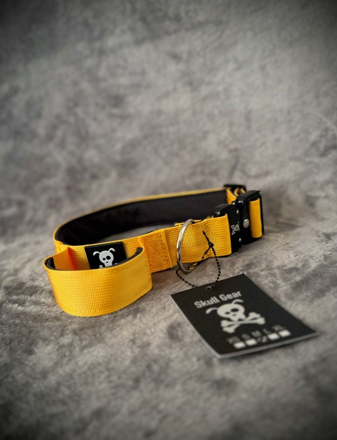Halsband met handvat Sunshine Yellow M