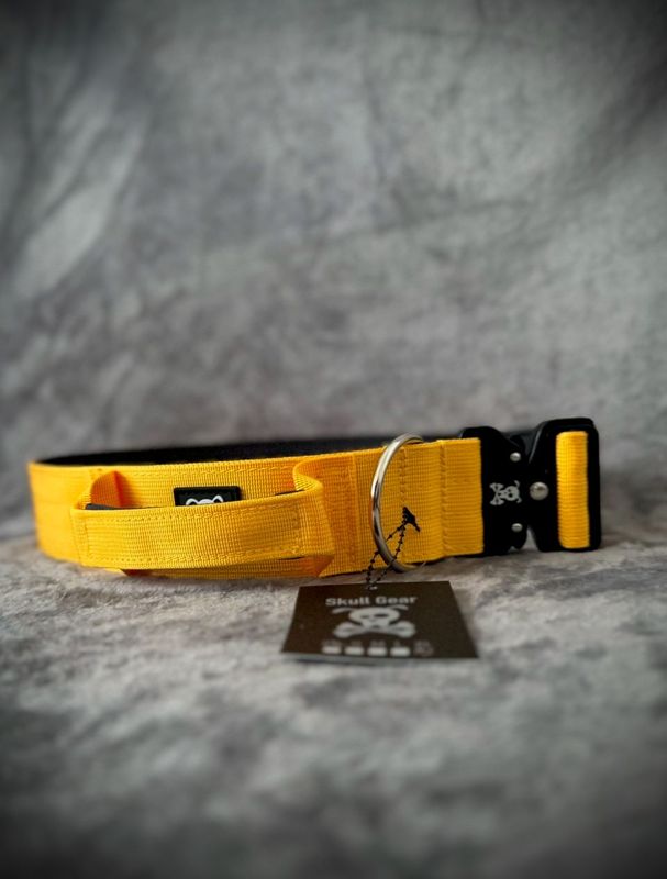 Halsband met handvat Sunshine Yellow XL