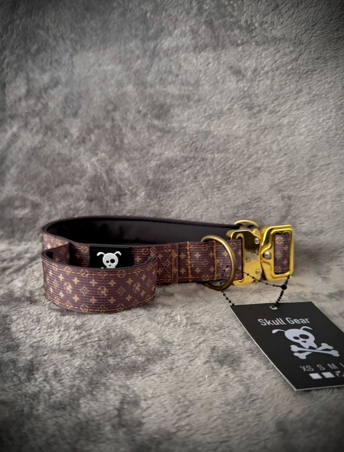 Halsband met handvat Deluxe Gold M