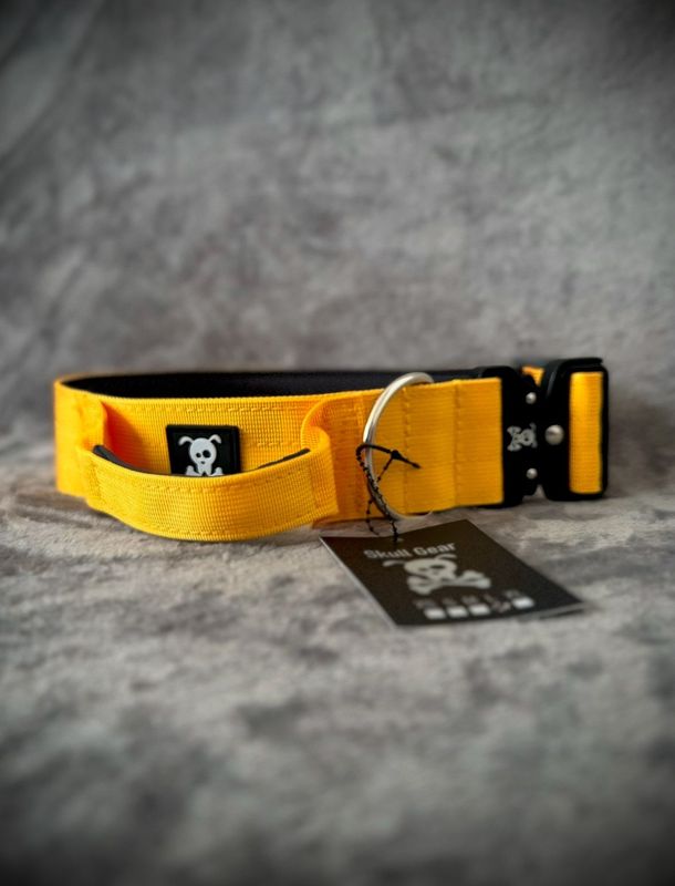 Halsband met handvat Sunshine Yellow L