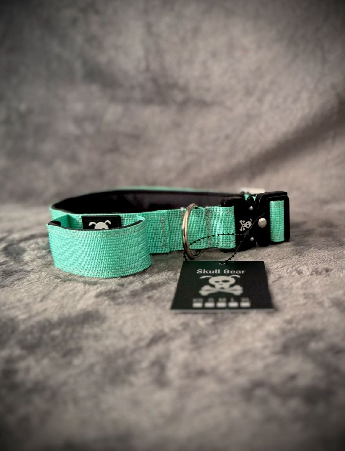 Halsband met handvat Minty Green M