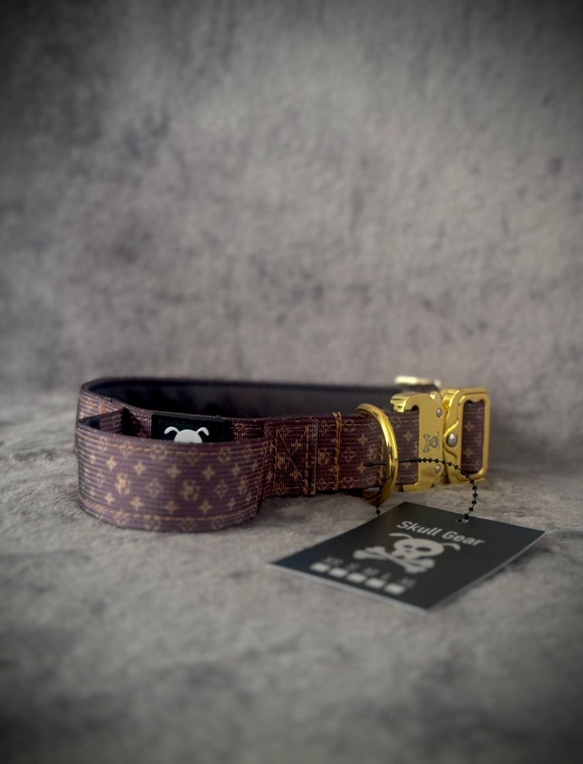 Halsband met handvat Deluxe Gold M