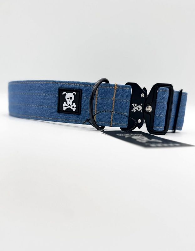 (Tijdelijk uitverkocht) Halsband Denim XL