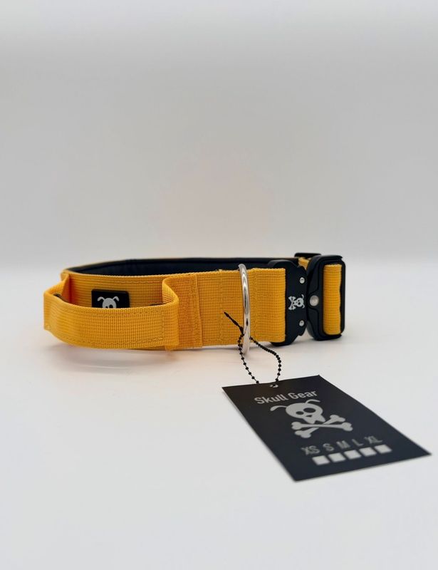 Halsband met handvat Sunshine Yellow L