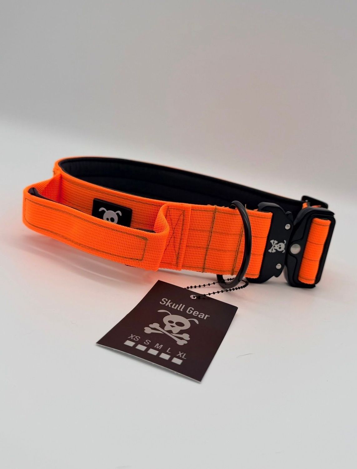 Halsband met handvat Neon Orange L