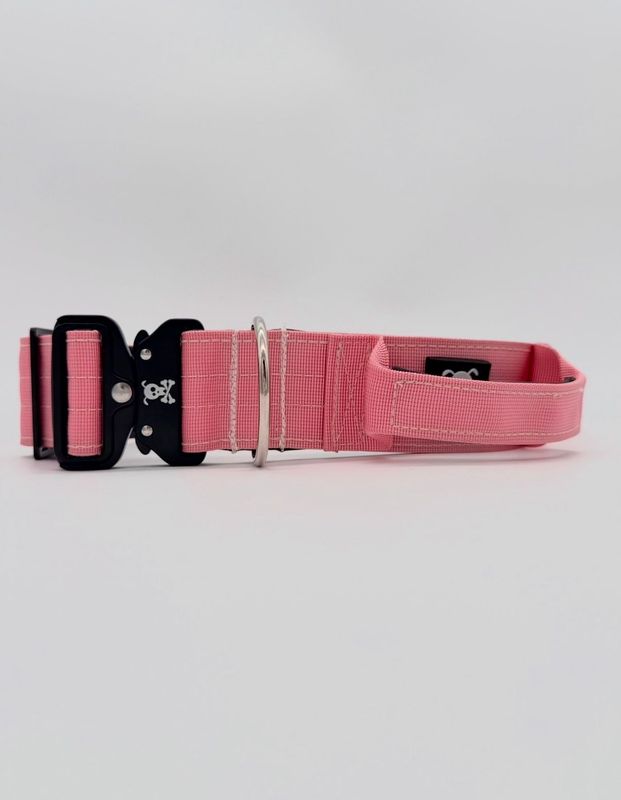 Halsband met handvat Baby Pink XL