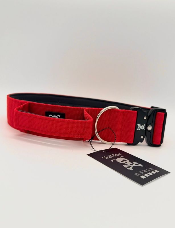 Halsband met handvat Red Velvet XL