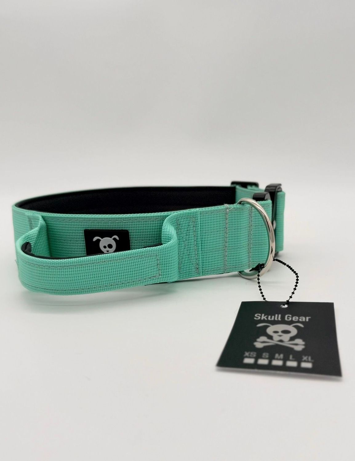 Halsband met handvat Minty Green L