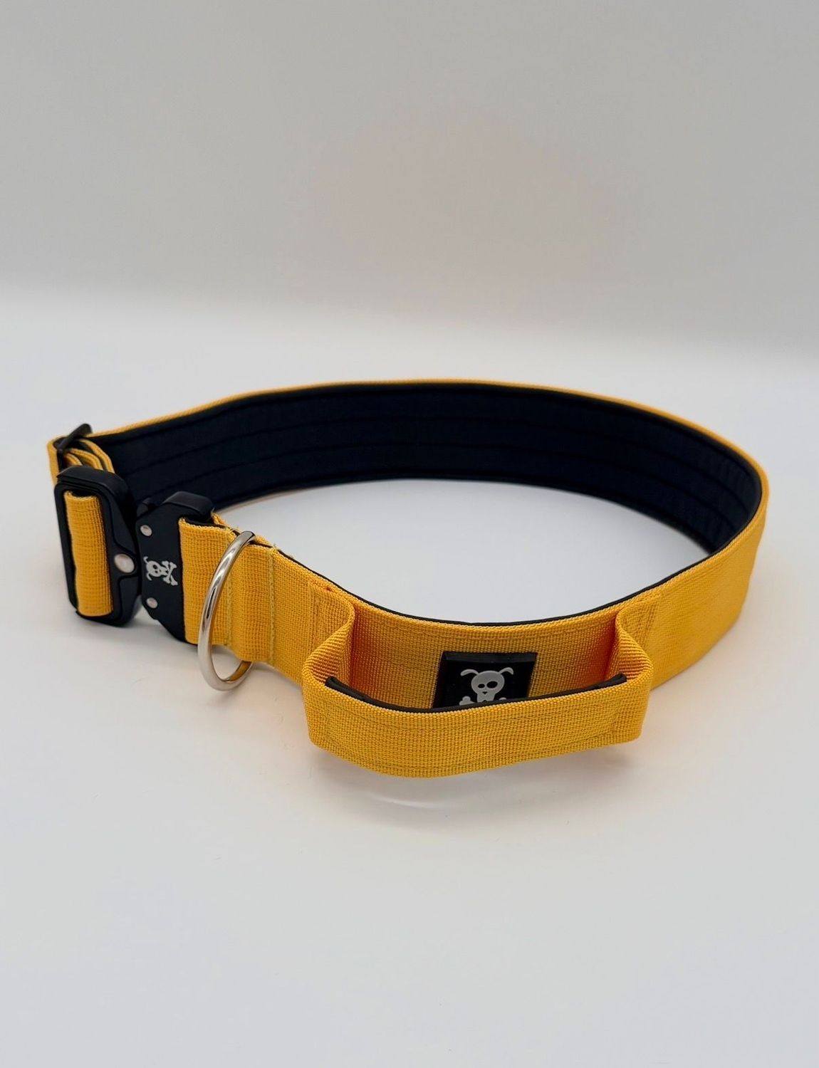Halsband met handvat Sunshine Yellow XXL (enkel op bestelling)