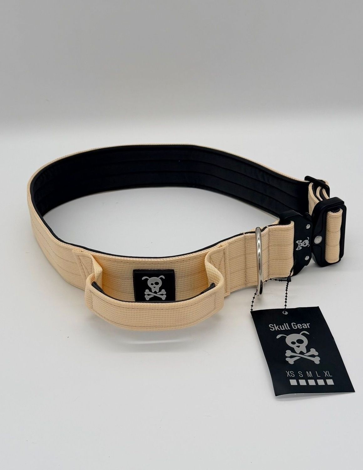 Halsband met handvat Desert Sand XXL (enkel op bestelling)