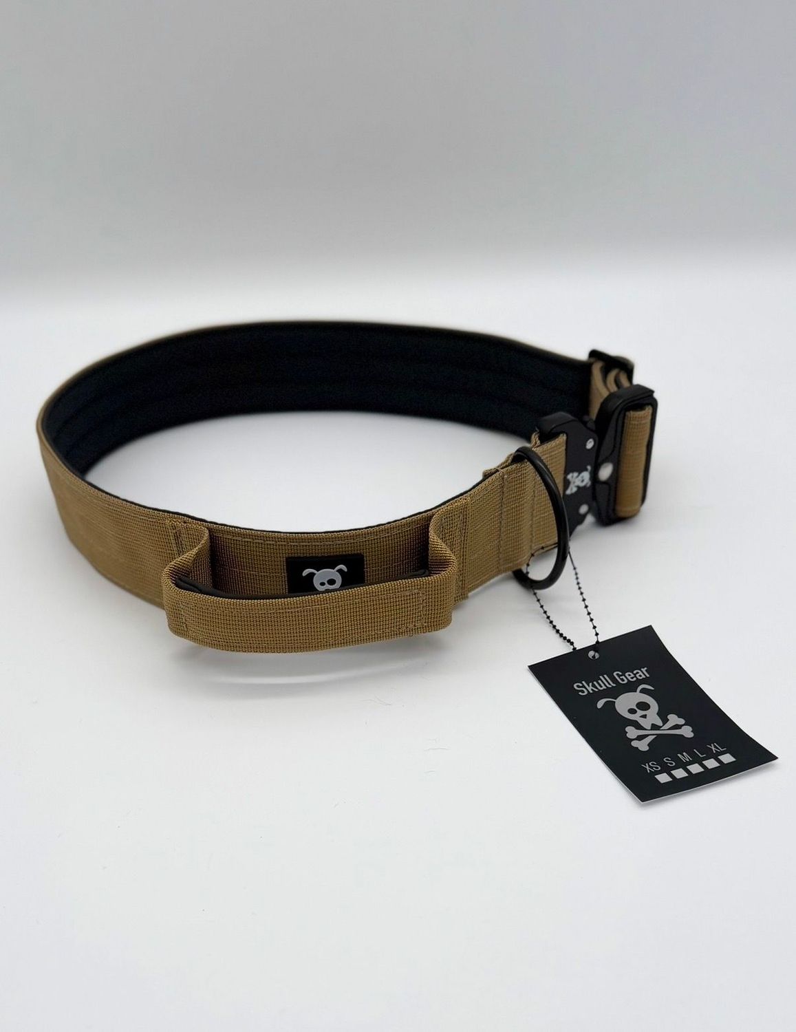 Halsband met handvat Olive Gold XXL (enkel op bestelling)