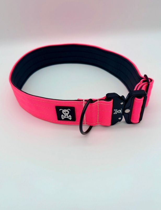Halsband Neon Pink maat XXL (enkel op bestelling)