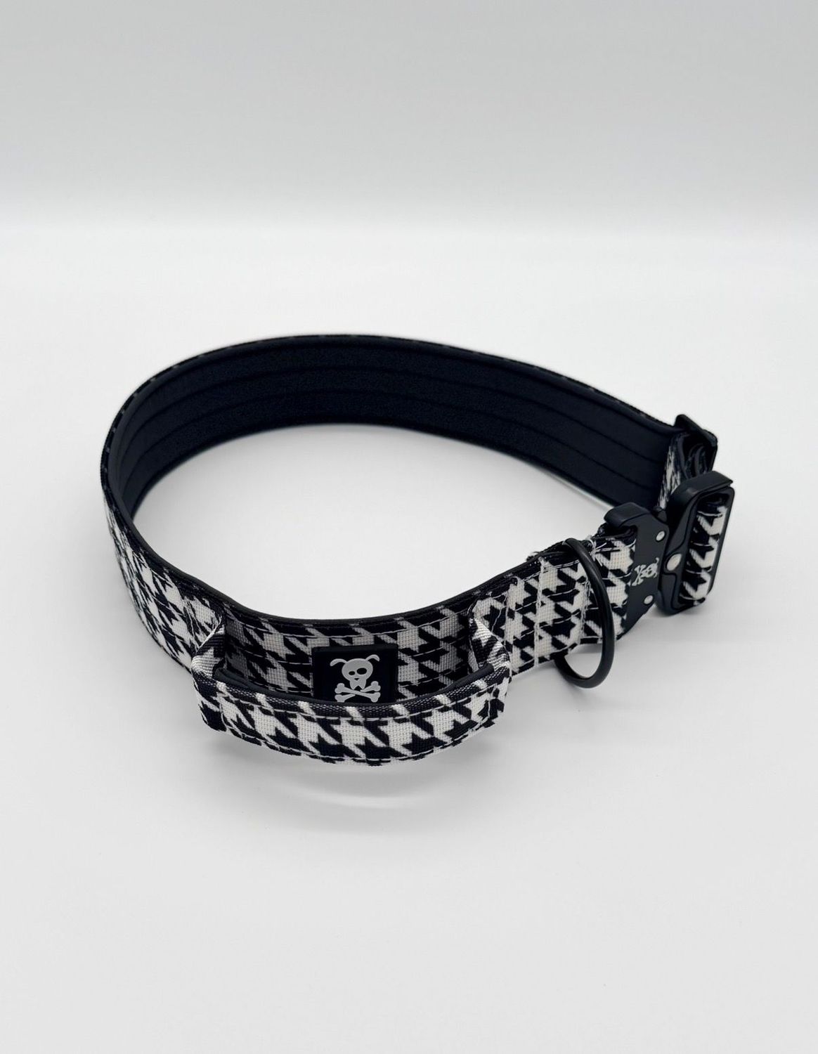 Halsband met handvat Pied de Poule XXL (enkel op bestelling)