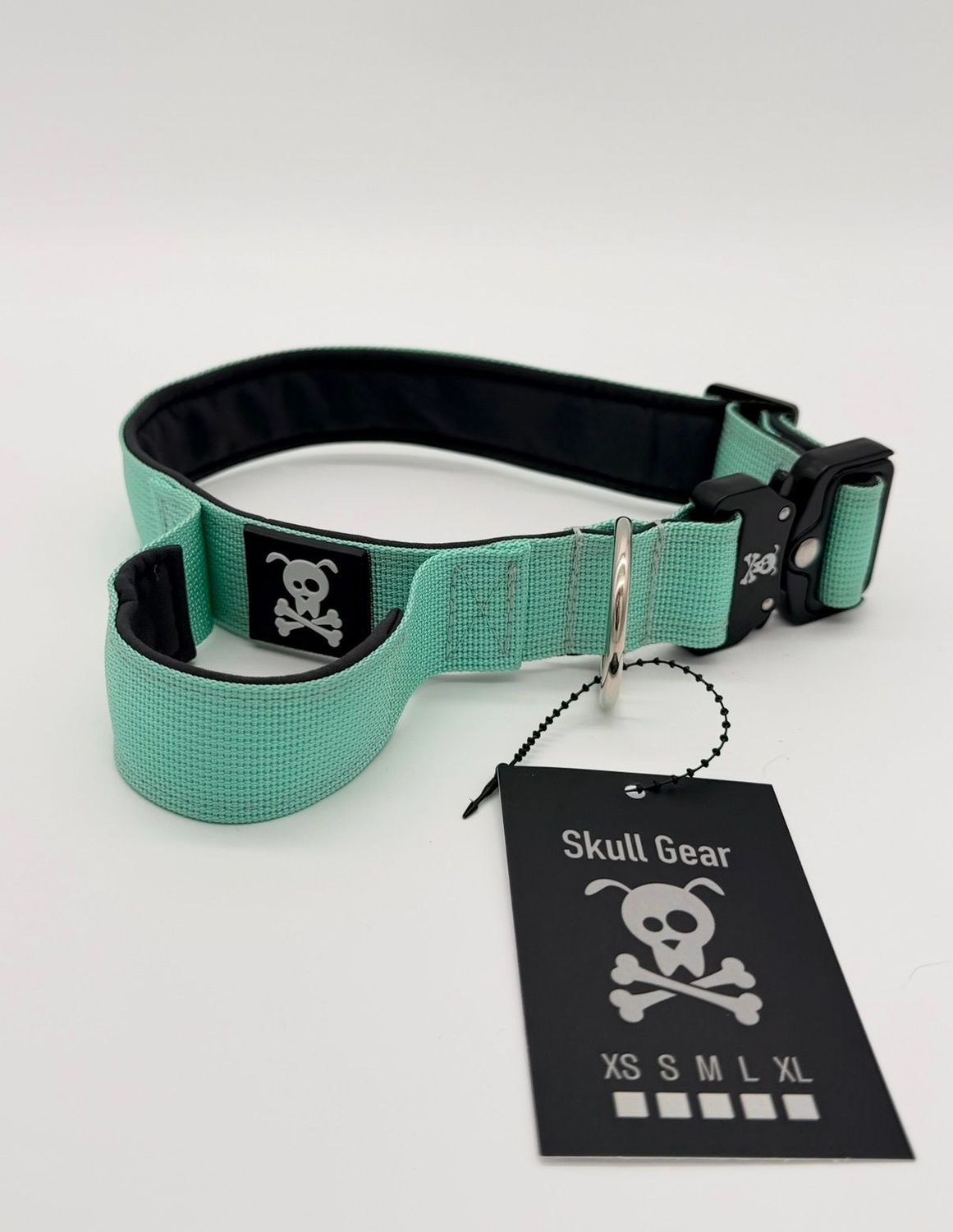 Halsband met handvat Minty Green M