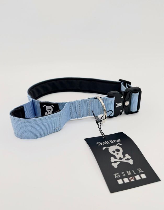 Halsband met handvat Baby Blue M