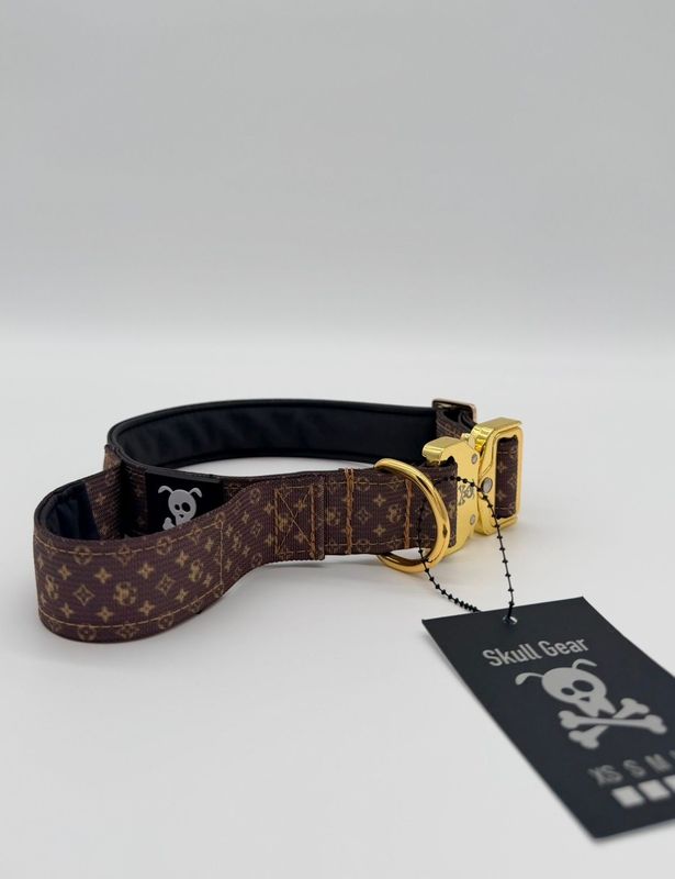 Halsband met handvat Deluxe Gold M