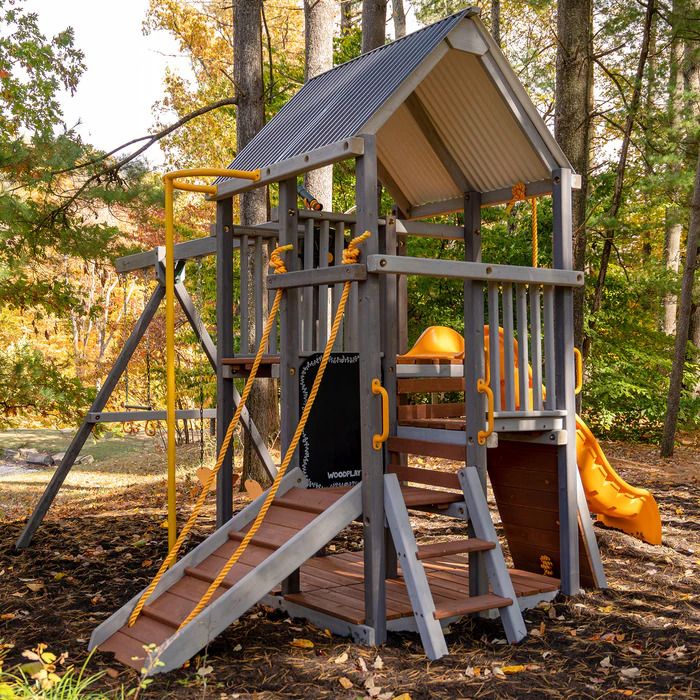 Multi-Level Playhouse 5' Cedar Swing Set