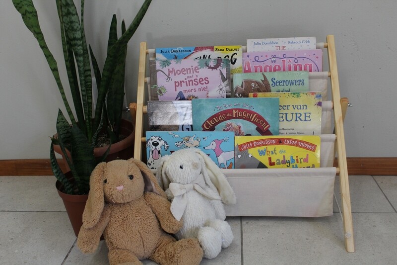 Toddler Bookshelf - Fabric &amp; Wood - Natural Beige