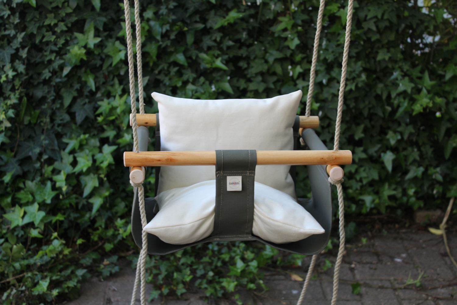 Outdoor Baby Swing - Canvas &amp; Wood