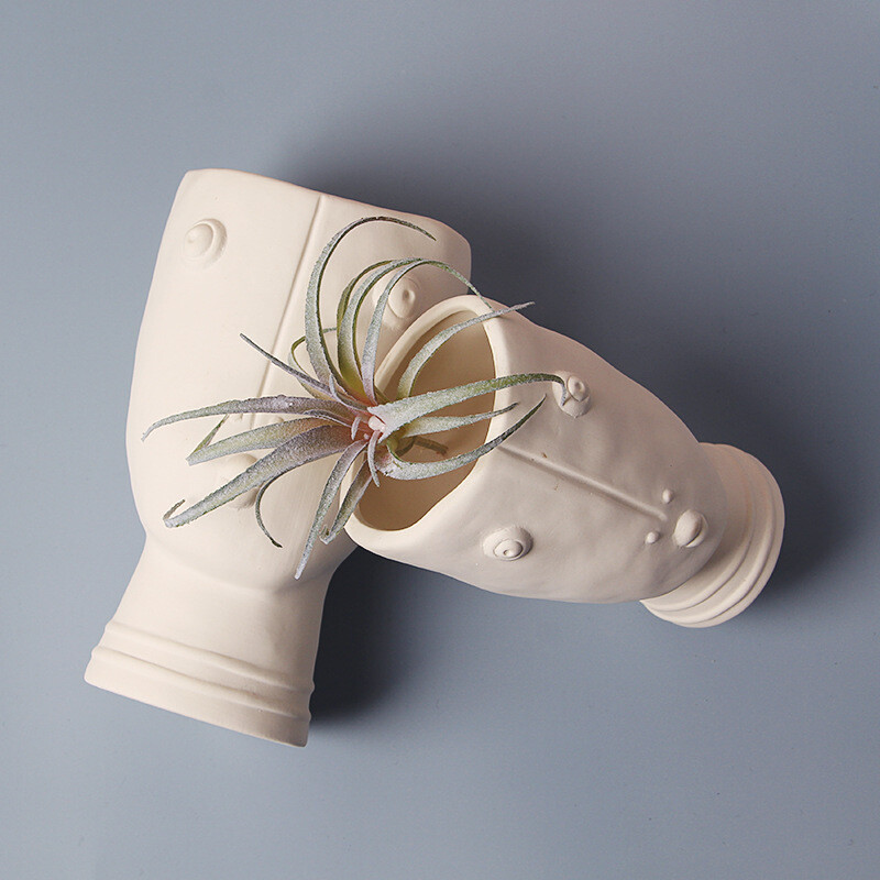 Nordic Abstract Human Face Ceramic Flower Pot