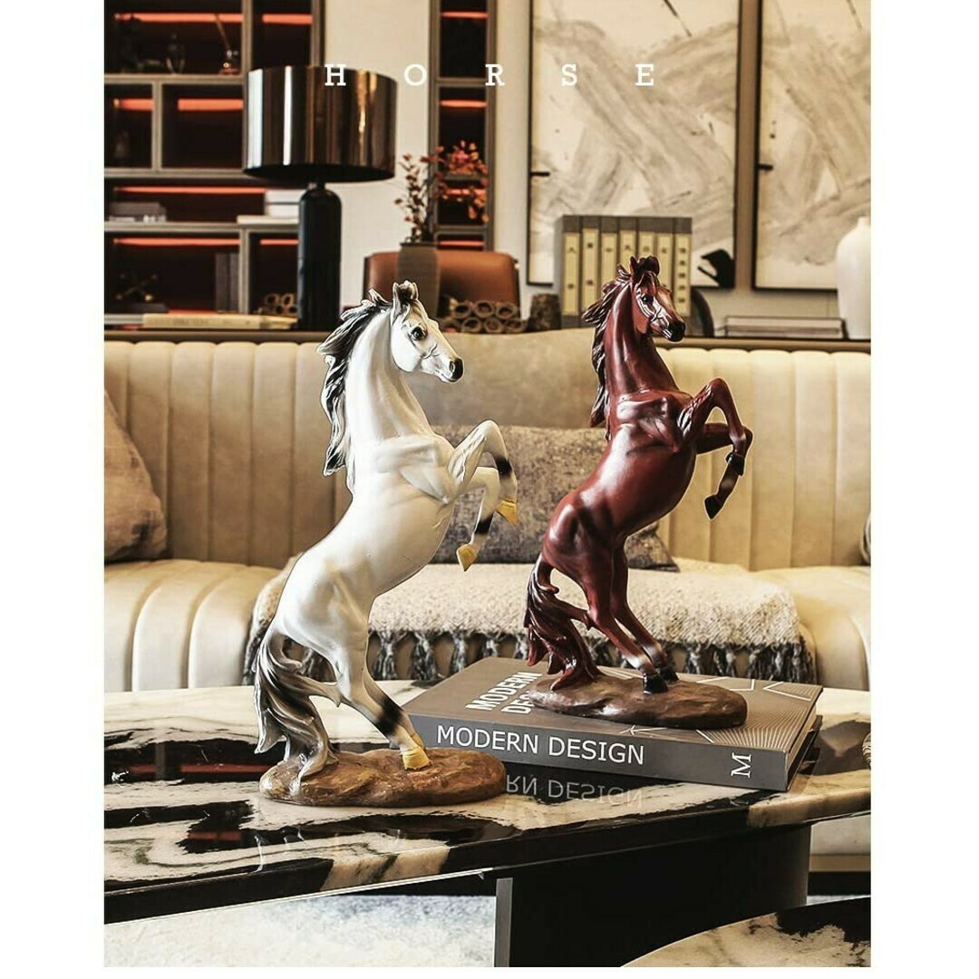 European Style Horse Statue Resin Standing Horse Sculpture Art Figurine Ornament European Style Horse Statue Resin Standing Horse Sculpture Art Figurine Ornament