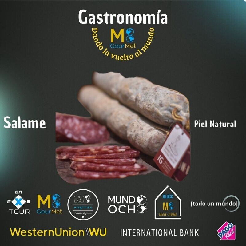 Salame Embutido con Piel Natural