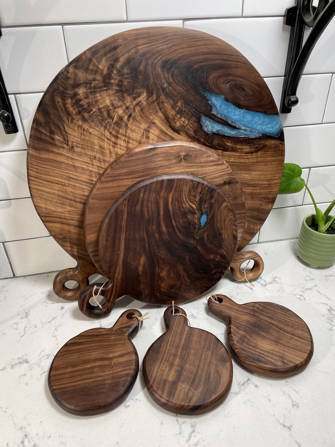 Walnut Round Serving Boards
