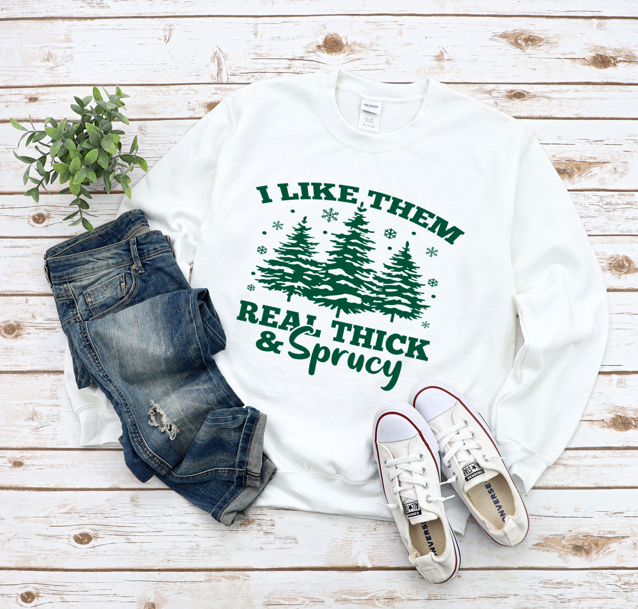 Big and Sprucy Sweatshirt - Christmas Sweatshirt - FREE SHIPPING