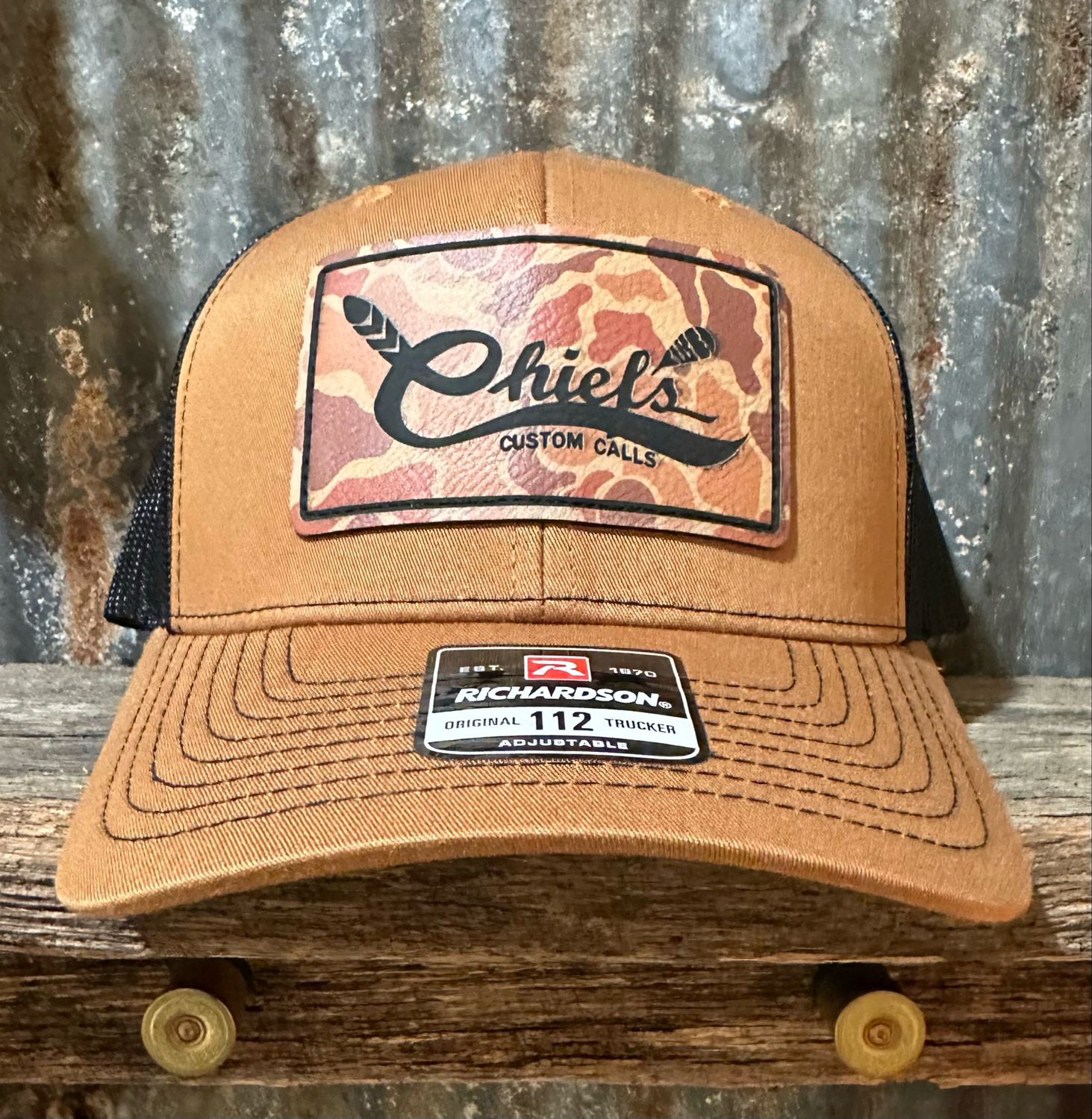Duck Camo Leather Patch Hat