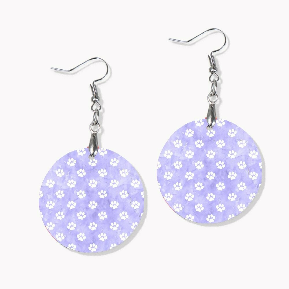 Paw Print Dangle Earrings