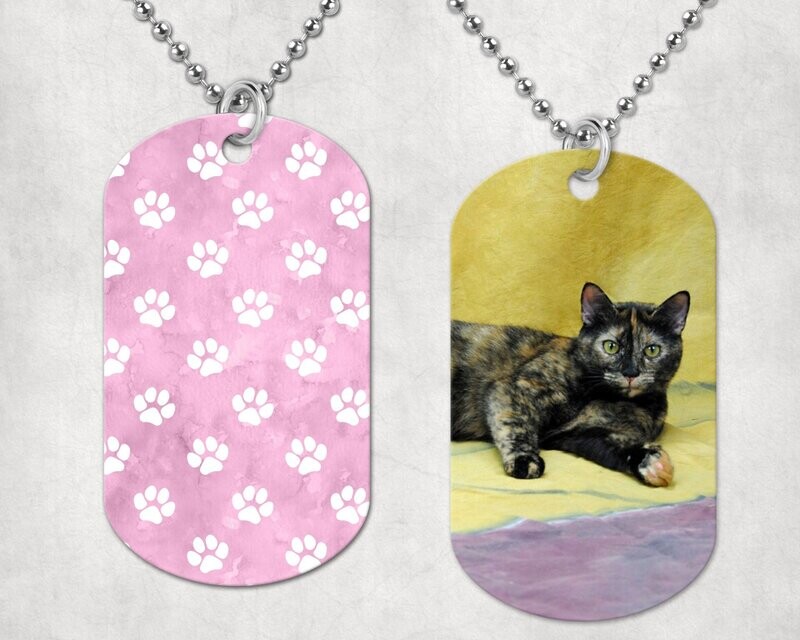 Pet Photo Dog Tag Necklace