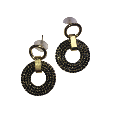 Gold with Diamante Earrings